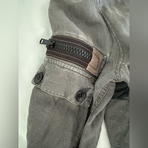 G Star Grey Linen Bomber Jacket size Medium - Picture 14 of 15